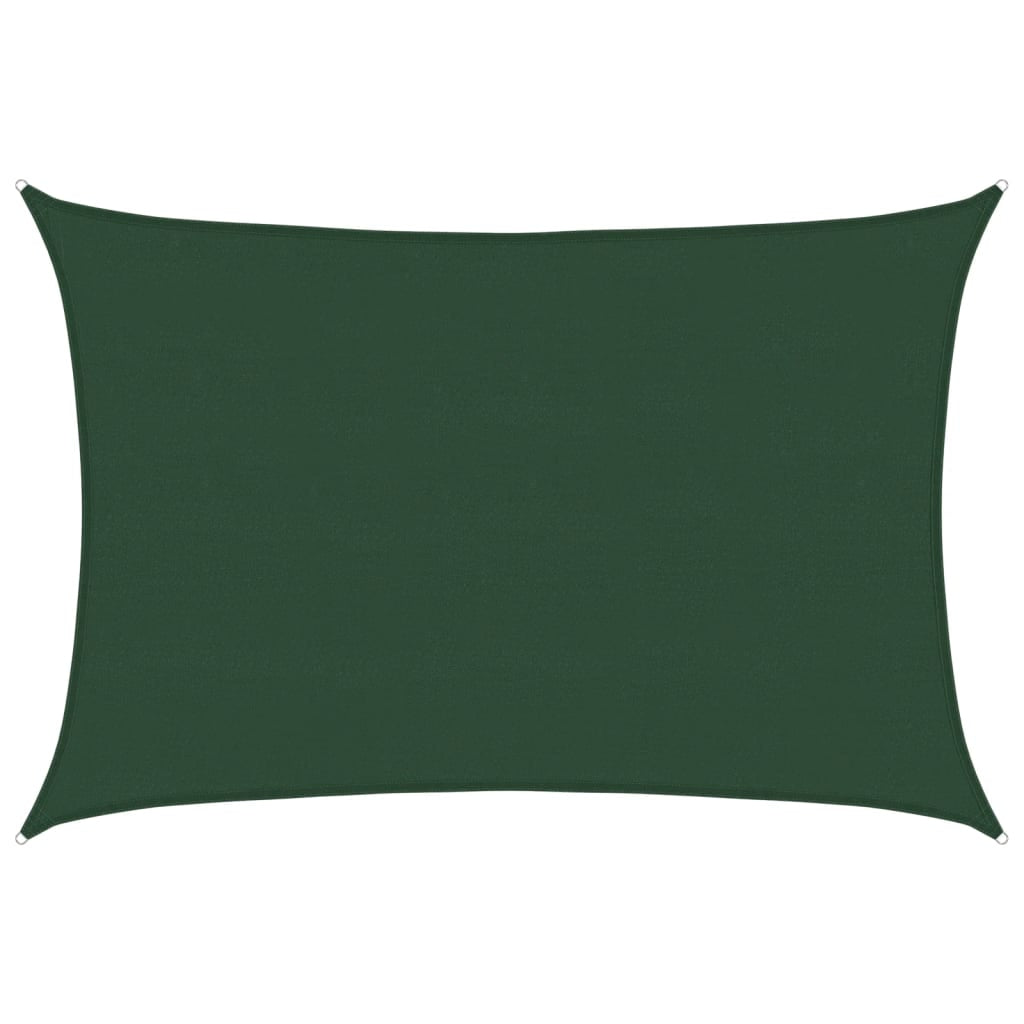 Vidaxl Toldo De Vela Hdpe Verde Oscuro 160 G/m² 5x7 M_0