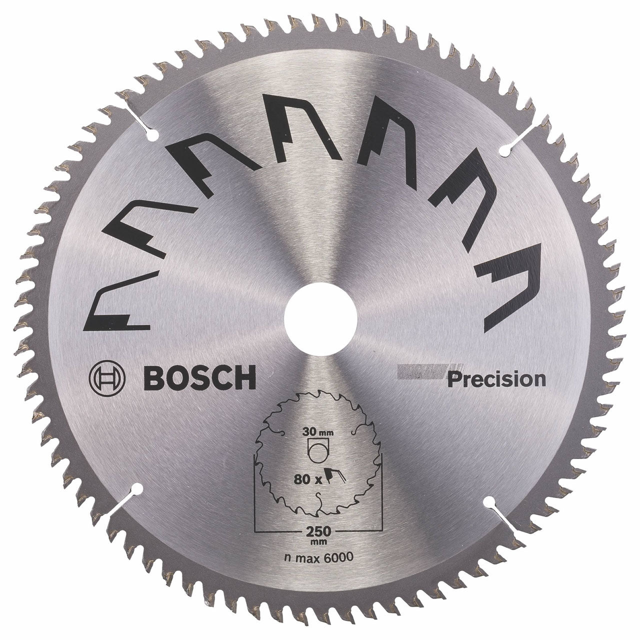 Lâmina de serra circular de precisão Bosch 250 x 30 mm 80 dentes