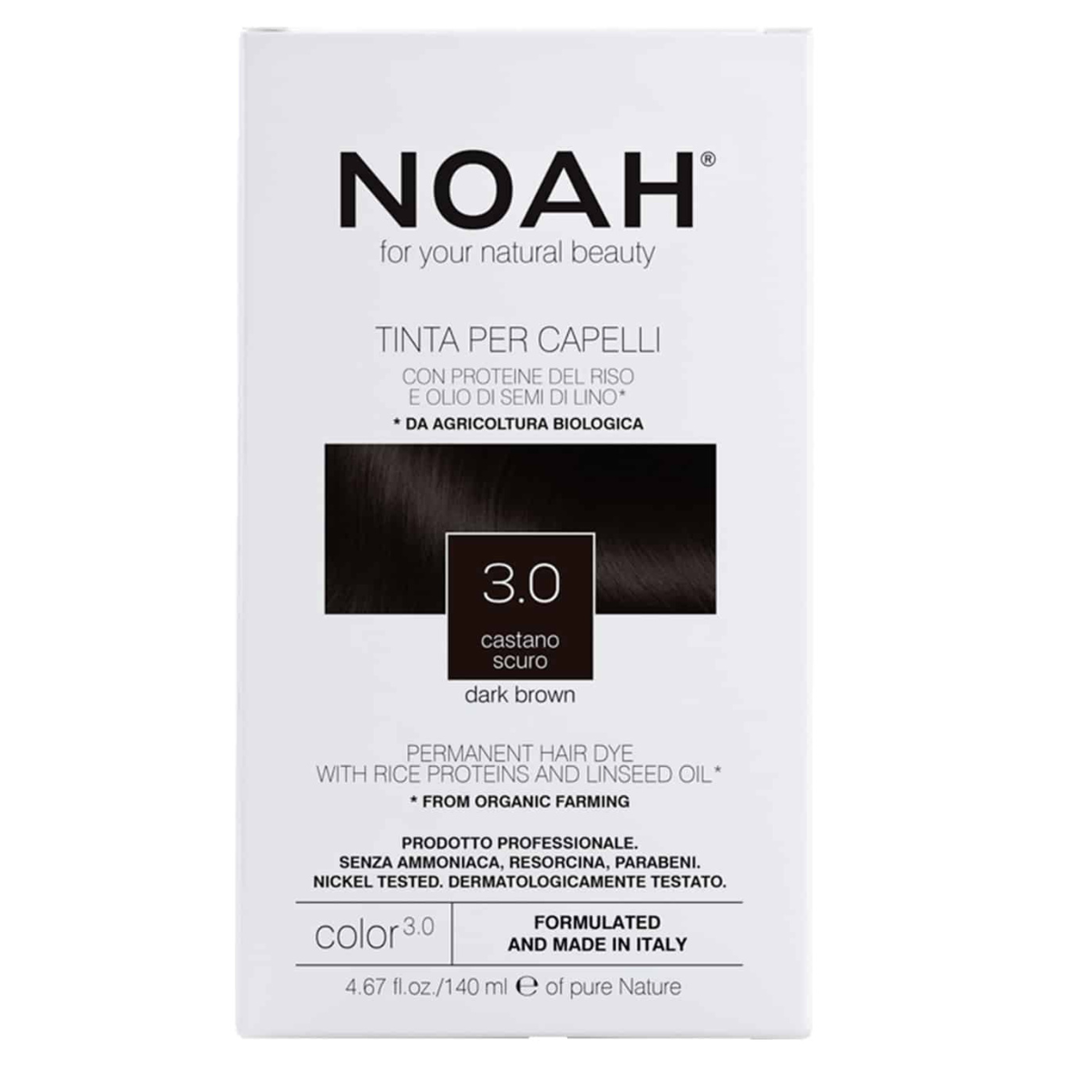Noah Tinta para Cabelo Castanho Escuro 140 ml (3.0)