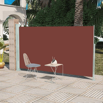 Vidaxl Toldo Lateral Retráctil De Jardín Marrón 160x300 Cm_1