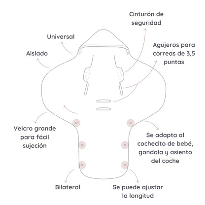 Saco Para Grupo 0 Unviersal Invierno Royal Baby Pink_3