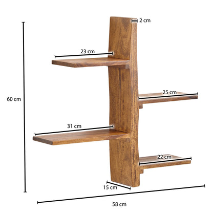 Estantería De Pared 58x60x15 Cm Madera Maciza De Sheesham_3