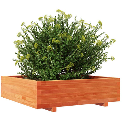 Jardinera De Madera Maciza De Pino Marrón Cera 90x90x26,5 Cm_3