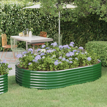 Jardinera Arriate Acero Galvanizado Verde 214x140x36 Cm_1