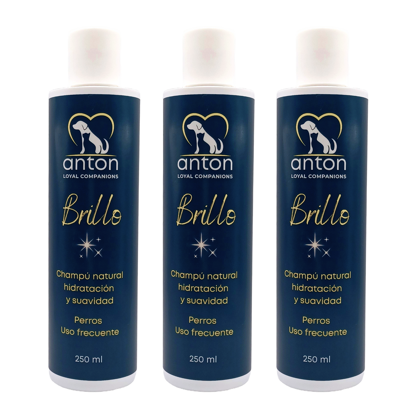 Champú Natural Para Perros “brillo” - Pack Ahorro - 3x250 Ml