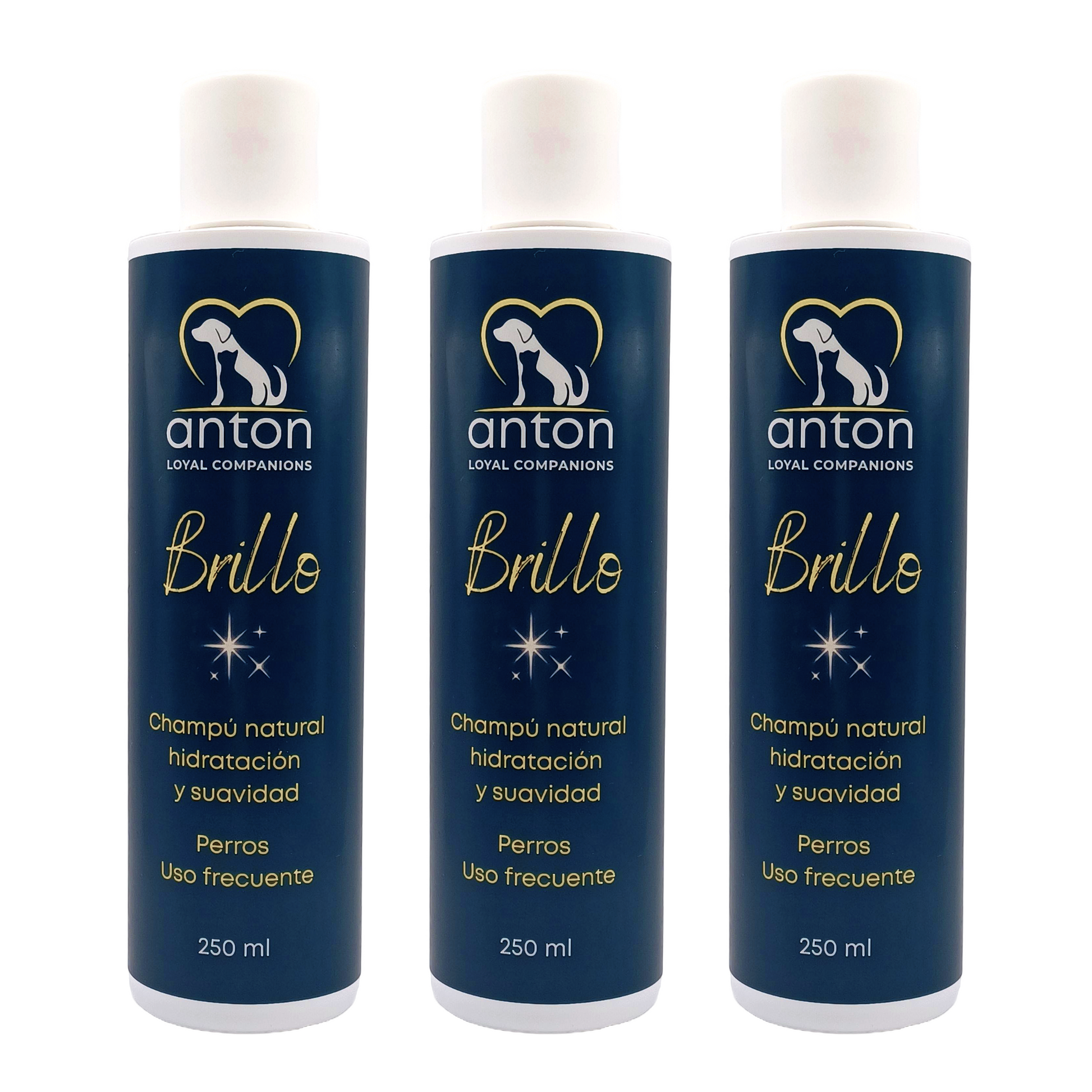 Champú Natural Para Perros “brillo” - Pack Ahorro - 3x250 Ml