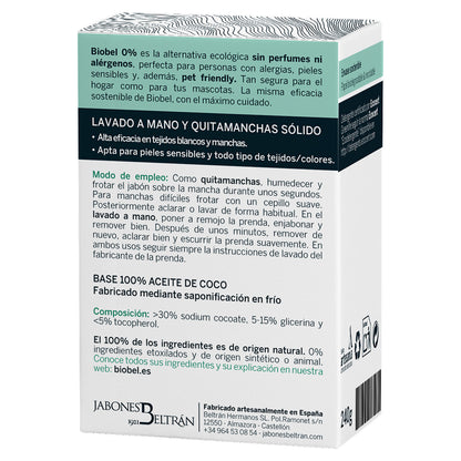 Sabonete em barra Biobel 0% Coco 240g