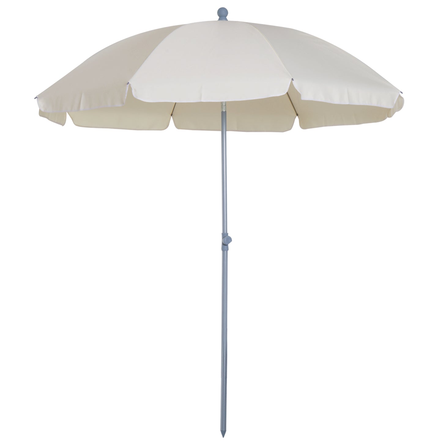 Outsunny Sombrilla De Playa Diámetro Ø202 Cm Con Techo Inclinable Poste_3