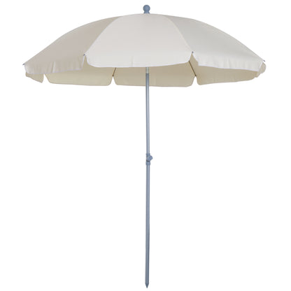 Outsunny Sombrilla De Playa Diámetro Ø202 Cm Con Techo Inclinable Poste_3