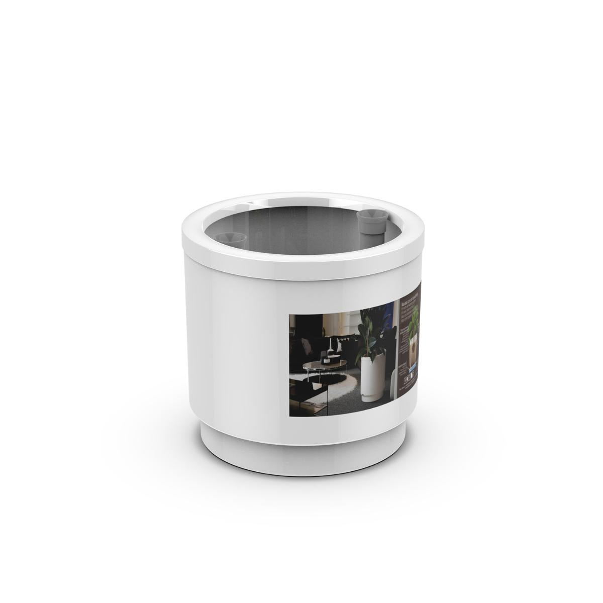 Vaso hidro-irrigável branco D 26 x 25 cm