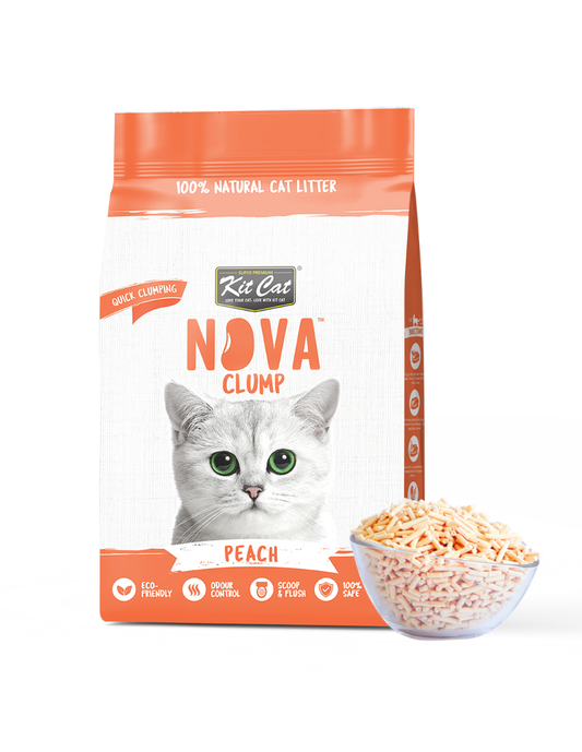 Kit de areia para gatos Eco SoyaClump - Pêssego 7 L
