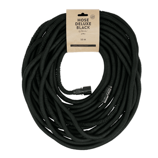 Manguera De Riego Deluxe - Negro, 50 M, Tejido, Látex, Se Expande Con El Agua._0