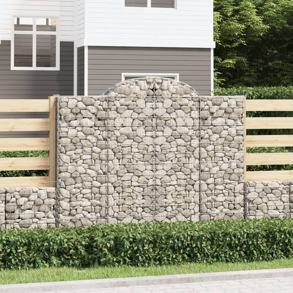 Cestas Gaviones 10 Uds Forma De Arco Hierro 200x50x160/180 Cm_1