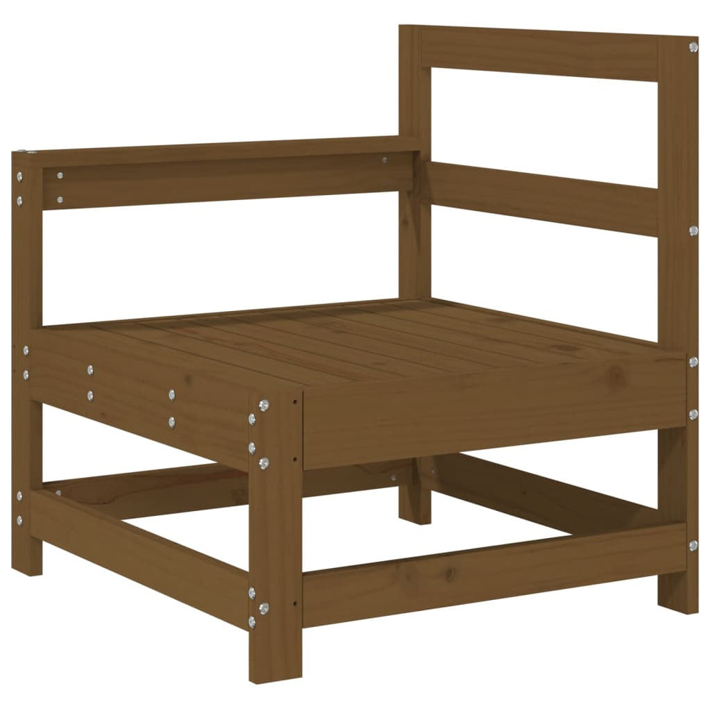 Vidaxl Juego De Muebles Jardín 7 Pzas Madera Maciza Pino Marrón Miel_4