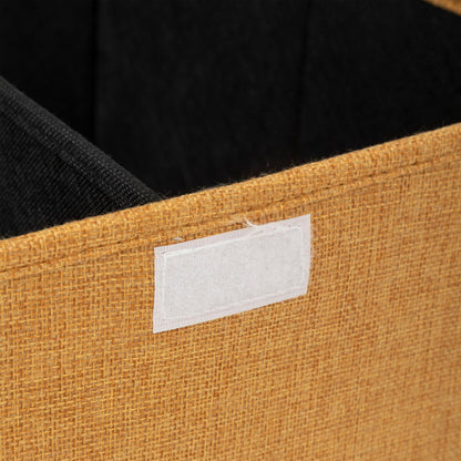 Cesta De Ropa Colors 74l Mdf Y Poliéster Mostaza_4