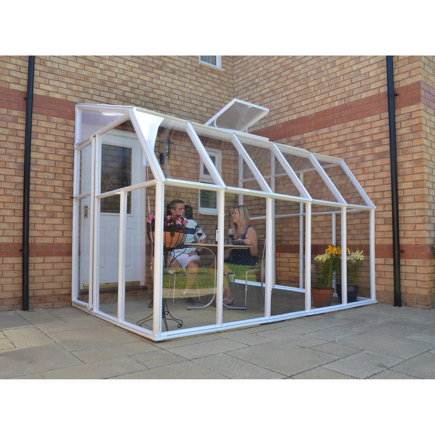 Pérgola fechada para solário 324x200 cm 