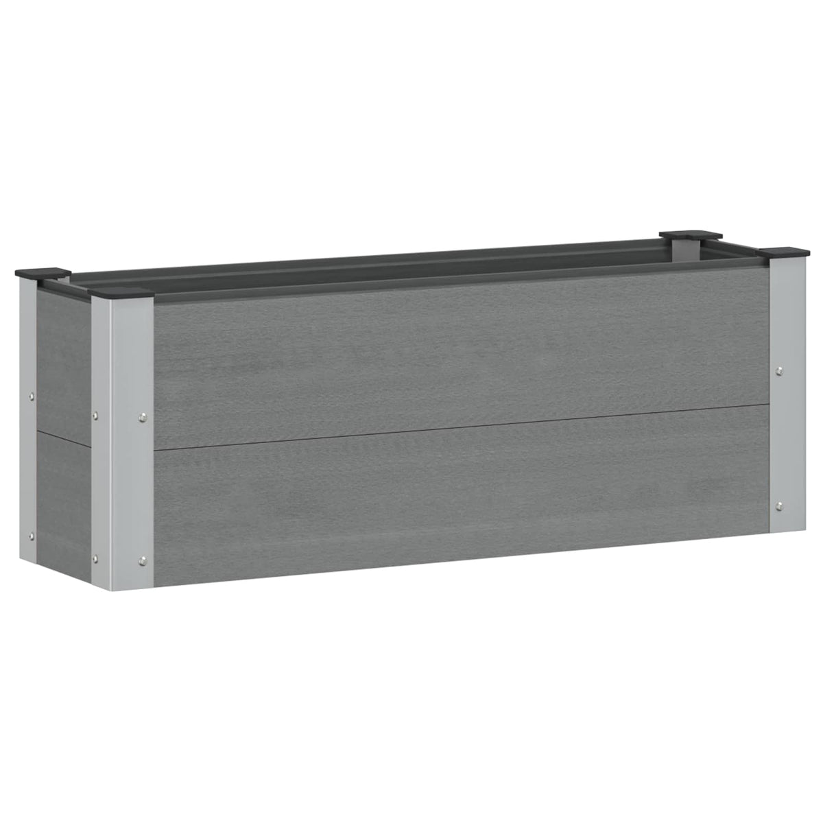 Arriate Elevado Gris 100 X 30 36 Cm Wpc Y Aluminio_0