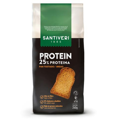 Pão Torrado Santiveri 25% Proteína 240 gr