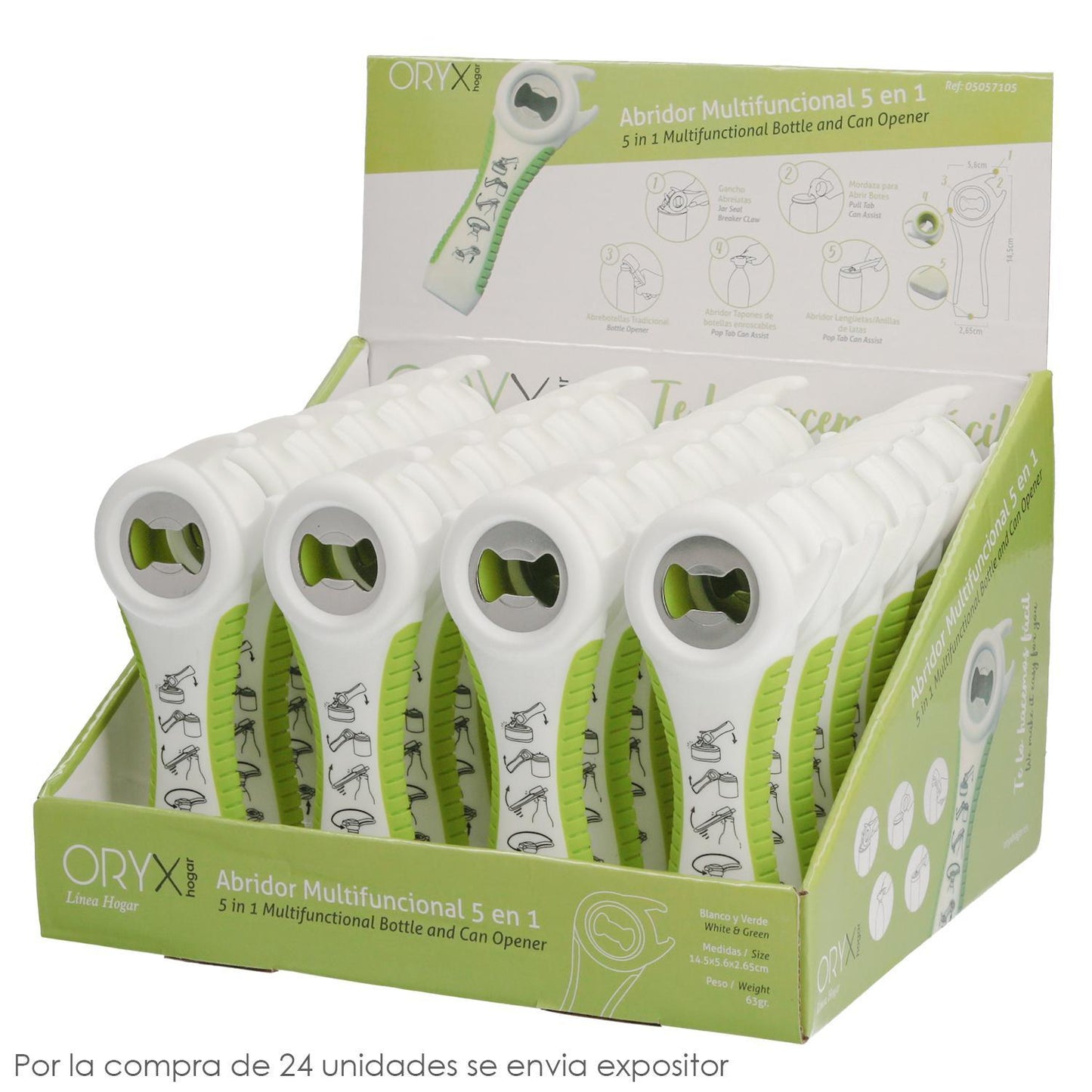 Abre Latas / Botellas / Botes Multifunción 5 En 1_2