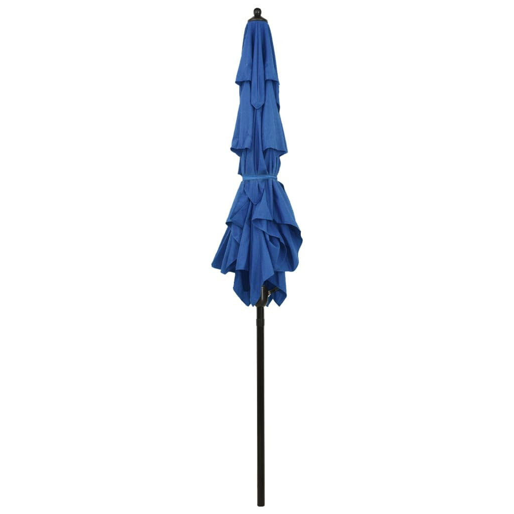 Vidaxl Sombrilla Jardín 3 Niveles Palo De Aluminio Azul Celeste 2x2 M_3