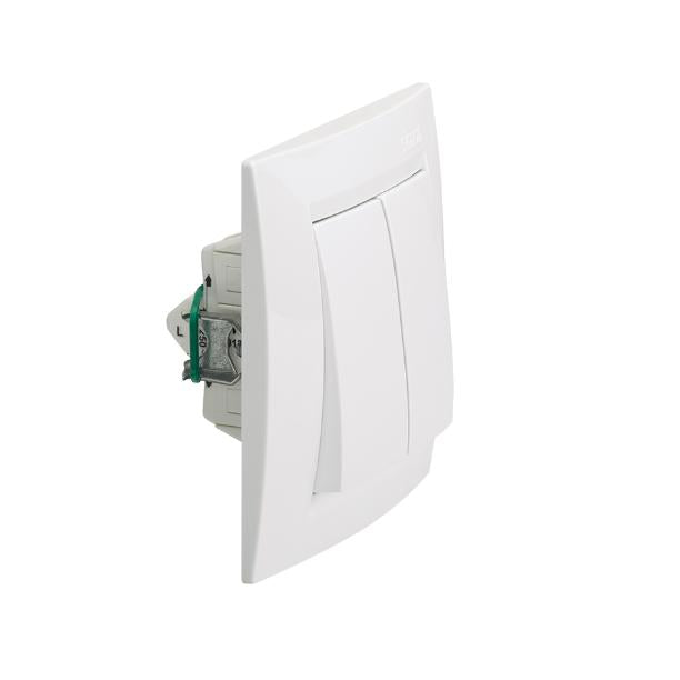 Simon 15 interruptor duplo branco