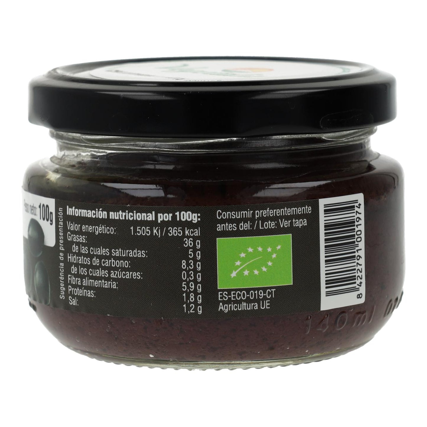 Paté de Azeitona Preta Biológica Vegetalia 100 g