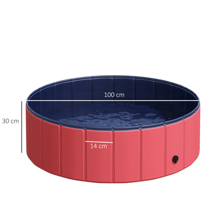 Pawhut Bañera Piscina Plegable De Mascota Baño Portátil Animal Perro Ø100cm_2