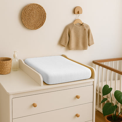 Funda De Colchón Para Cambiador En Algodón Bio Blanca_1