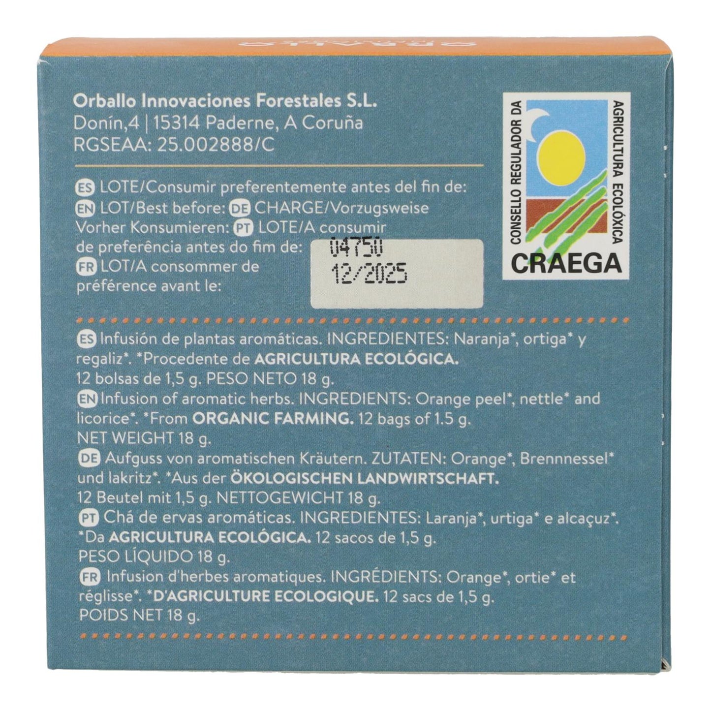 Infusão "Limpeza Louca" Bio Orballo 15 pirâmides