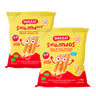 Embalagem de 2 Salgadinhos Smilondas com Milho, Grão de Bico, Lentilha, Tomate e Queijo Biológico, Smileat, 25 g