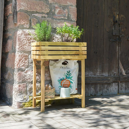 Canteiro de jardim elevado em madeira Kub 60 cm 30 L