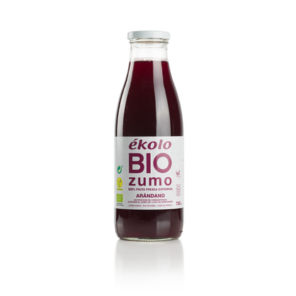 Sumo de mirtilo orgânico 100% espremido ékolo 750 ml