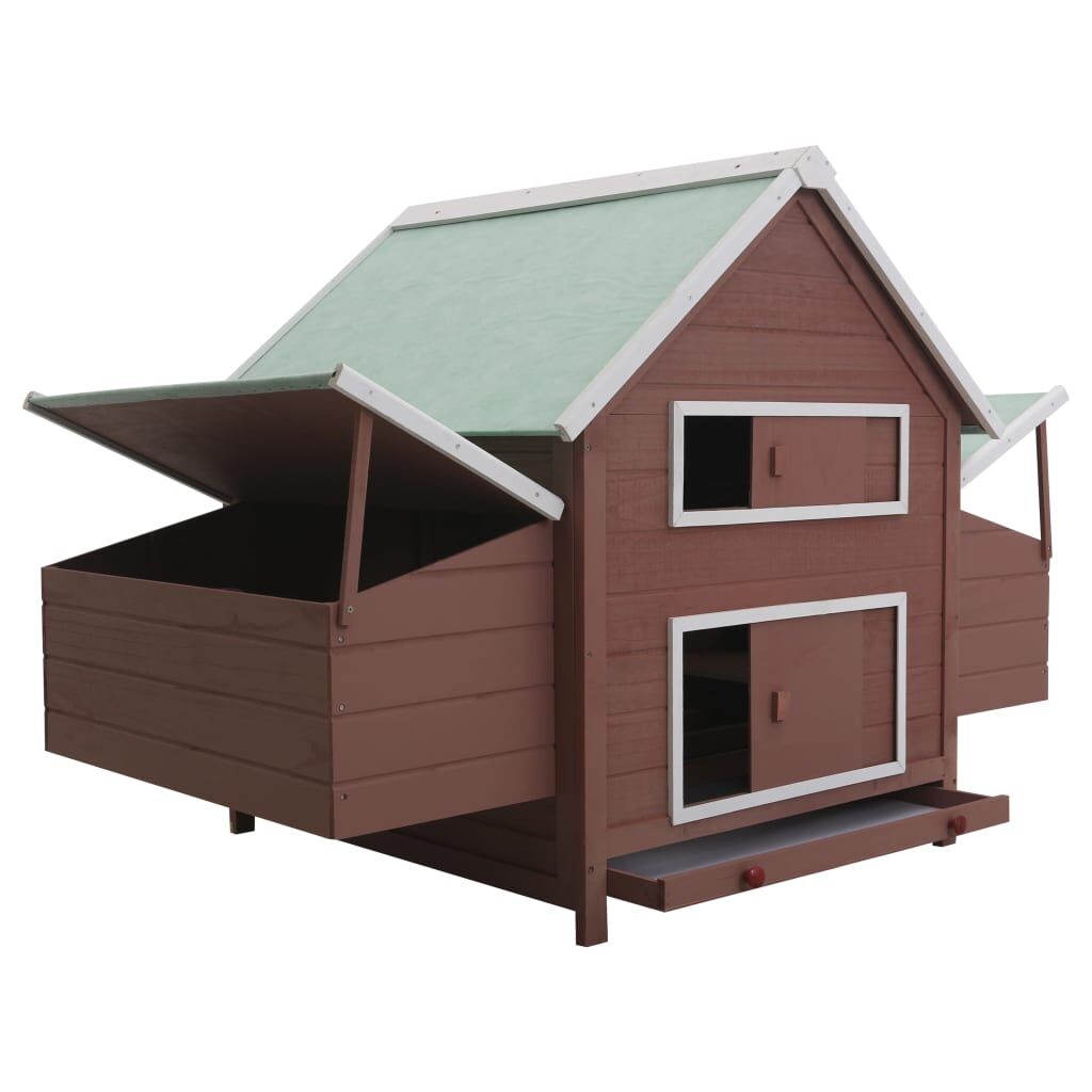 Vidaxl Gallinero De Madera Marrón 157x97x110 Cm_1