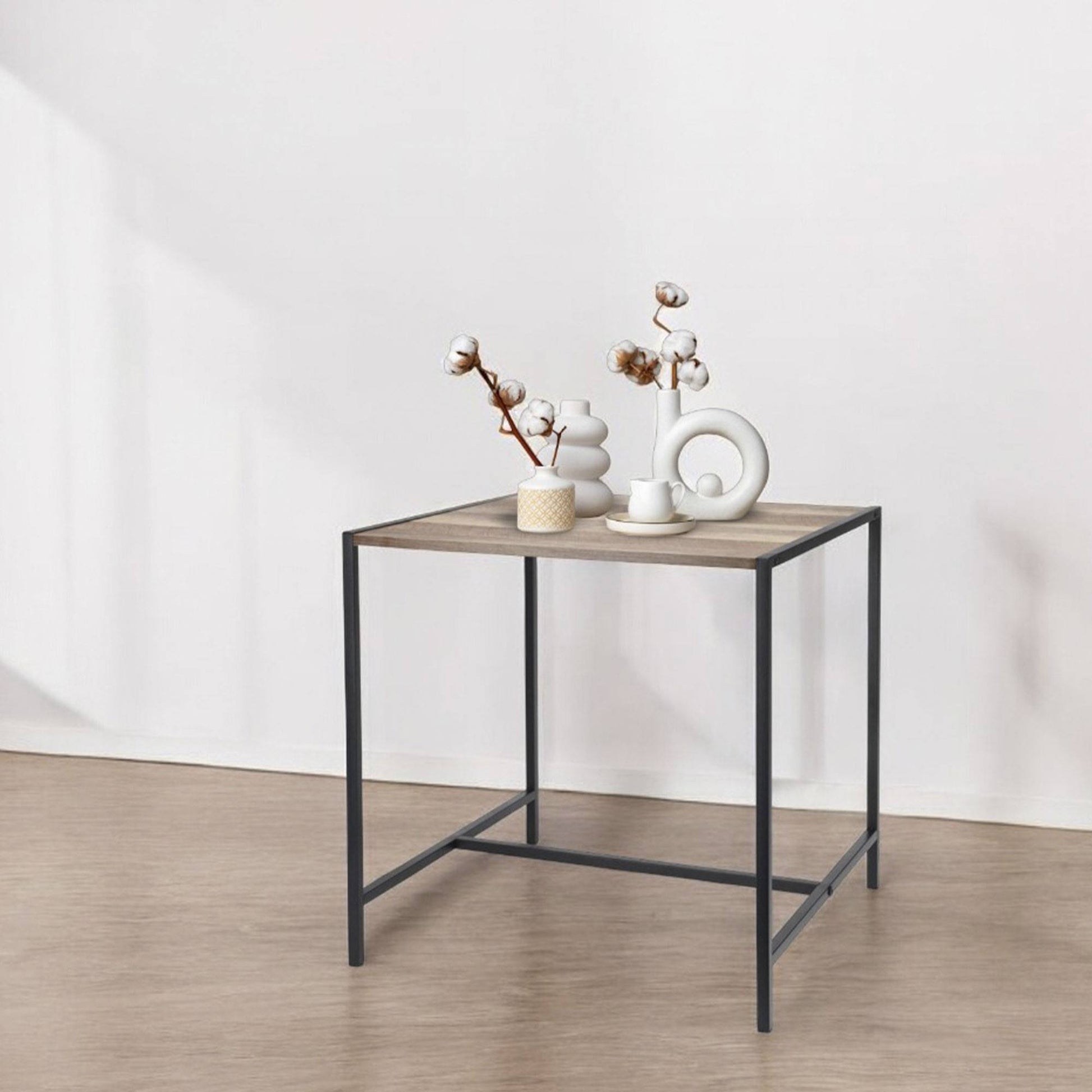 Well Home Mesa Auxiliar De Hierro Y Mdf 49x49,5x49,5cm_3