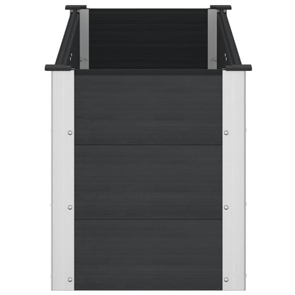Arriate Elevado Negro 150 X 50 X 54 Cm Wpc Y Aluminio_3