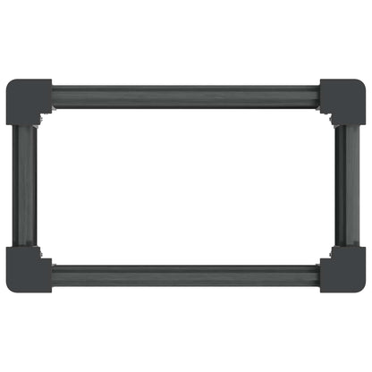 Arriate Elevado Gris 50 X 30 X 72 Cm Wpc Y Aluminio_4