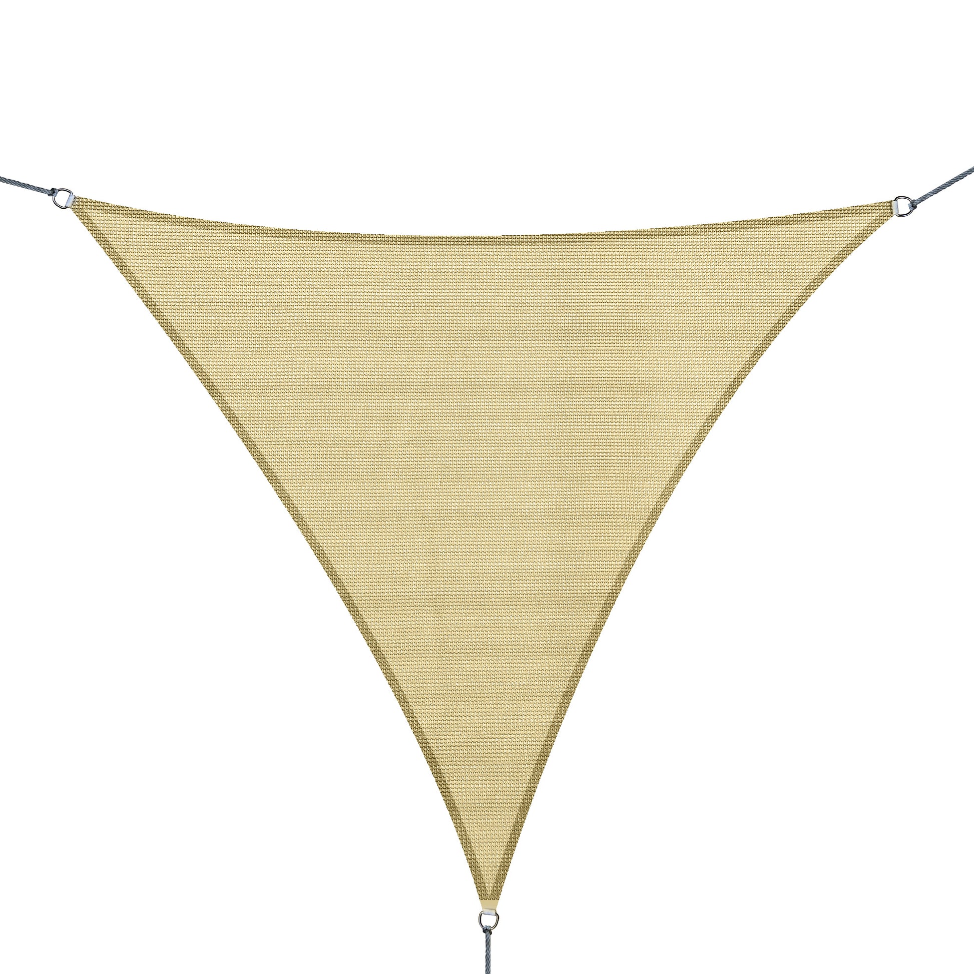 Outsunny Toldo Vela Sombrilla Parasol Triangular 3m De Hdpe Beige_0