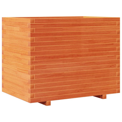 Jardinera Madera Maciza De Pino Marrón Cera 90x60x72 Cm_0