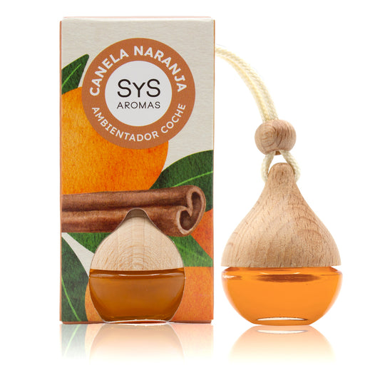 Ambientador Coche Canela-Naranja Gota SYS Aromas 6 ml | Aroma Cítrico y Especiado | Cálido y Envolvente_0