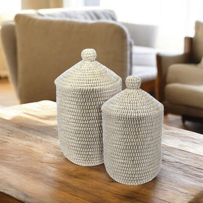 Well Home Conjunto De 2 Cestos Para La Ropa Con Tapa Ø27cmø33,5cm_2