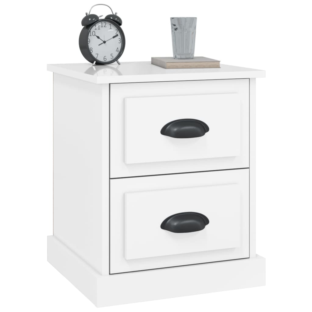 Mesitas De Noche 2 Uds Madera Blanco Brillante 39x39x47,5 Cm_3