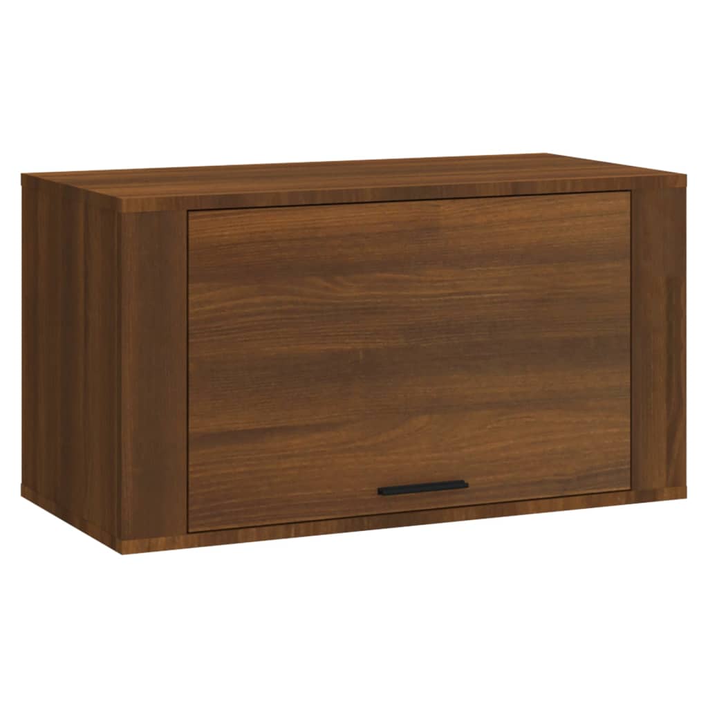 Mueble Zapatero Pared Madera Pino Marrón Roble 70x35x38 Cm / Vetonek_5