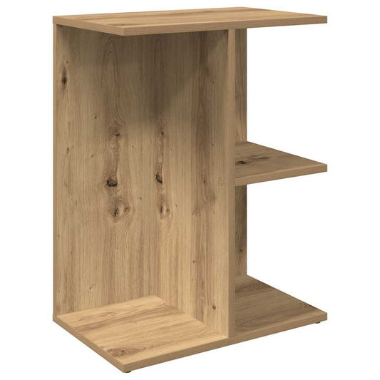 Mesita De Noche Madera Ingeniería Artesanal Roble 46,5x29x61 Cm_0