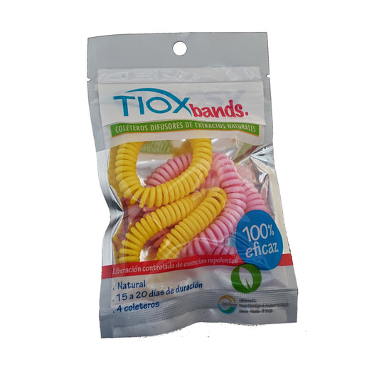 Tiox Bands Anti-Piolhos Elásticos para o Cabelo 4 unidades