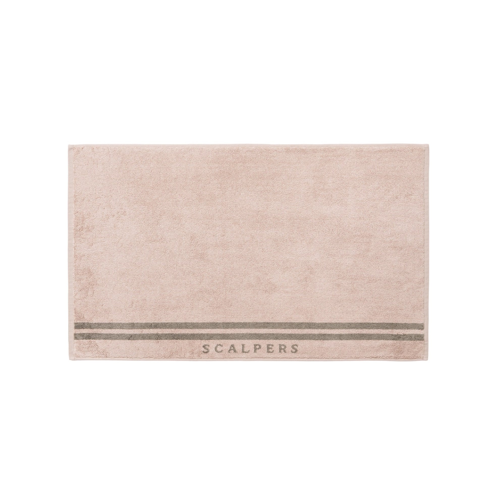 Alfombrilla De Baño 50x80cm En Algodón Beige Con Rayas Scalpers Home._0