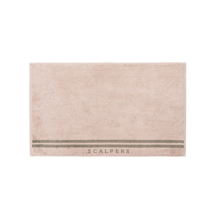 Alfombrilla De Baño 50x80cm En Algodón Beige Con Rayas Scalpers Home._0