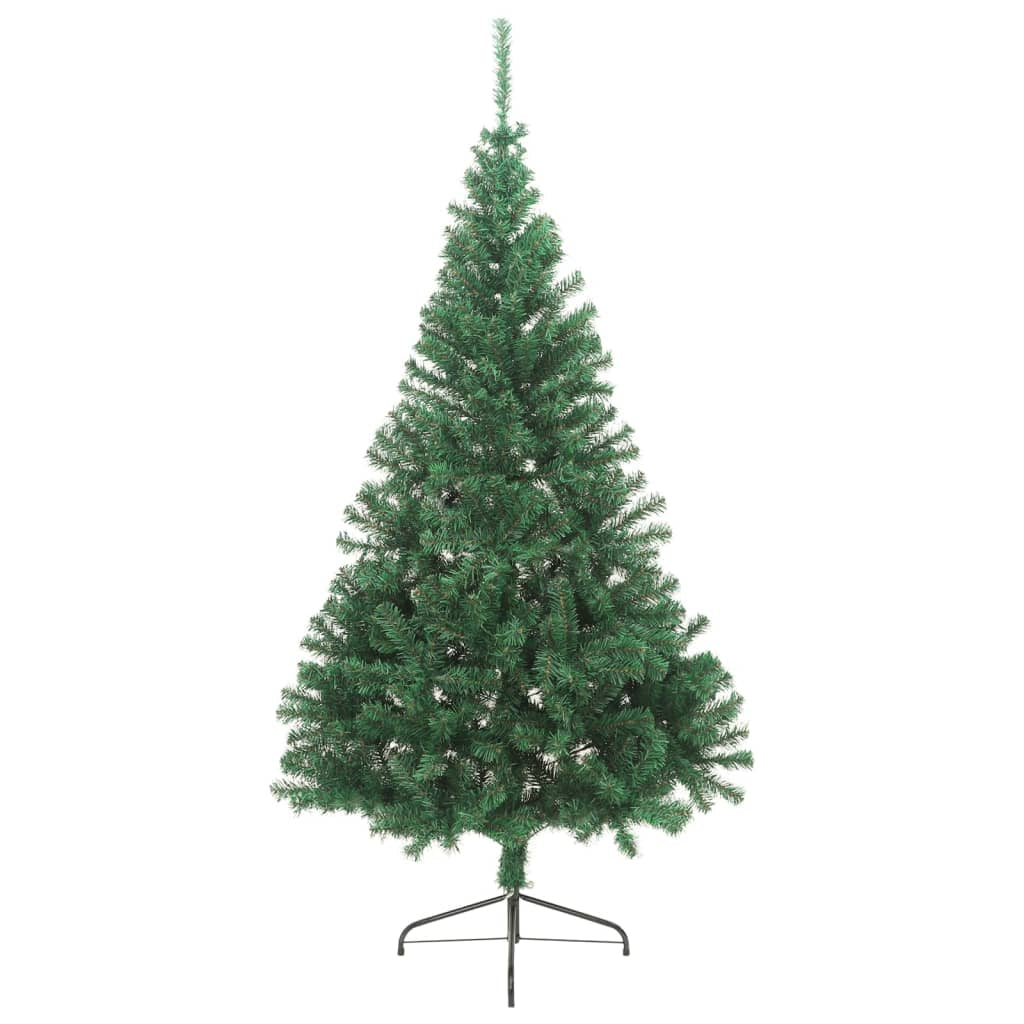 Vidaxl Medio Árbol De Navidad Artificial Con Soporte Pvc Verde 240 Cm_1