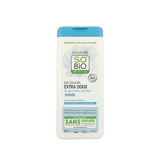 Gel de banho hidratante extra macio de aloé vera BIO So'Bio étic 650 ml