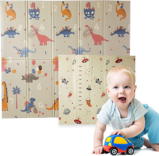 Alfombra Bebe, 1.5cm Grosor, Diseño Infantil, 200 X 180 Cm, Acolchada De Xpe, Reversible_0