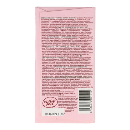 Chocolicious com framboesa e pepitas de cacau Natruly 85 gr